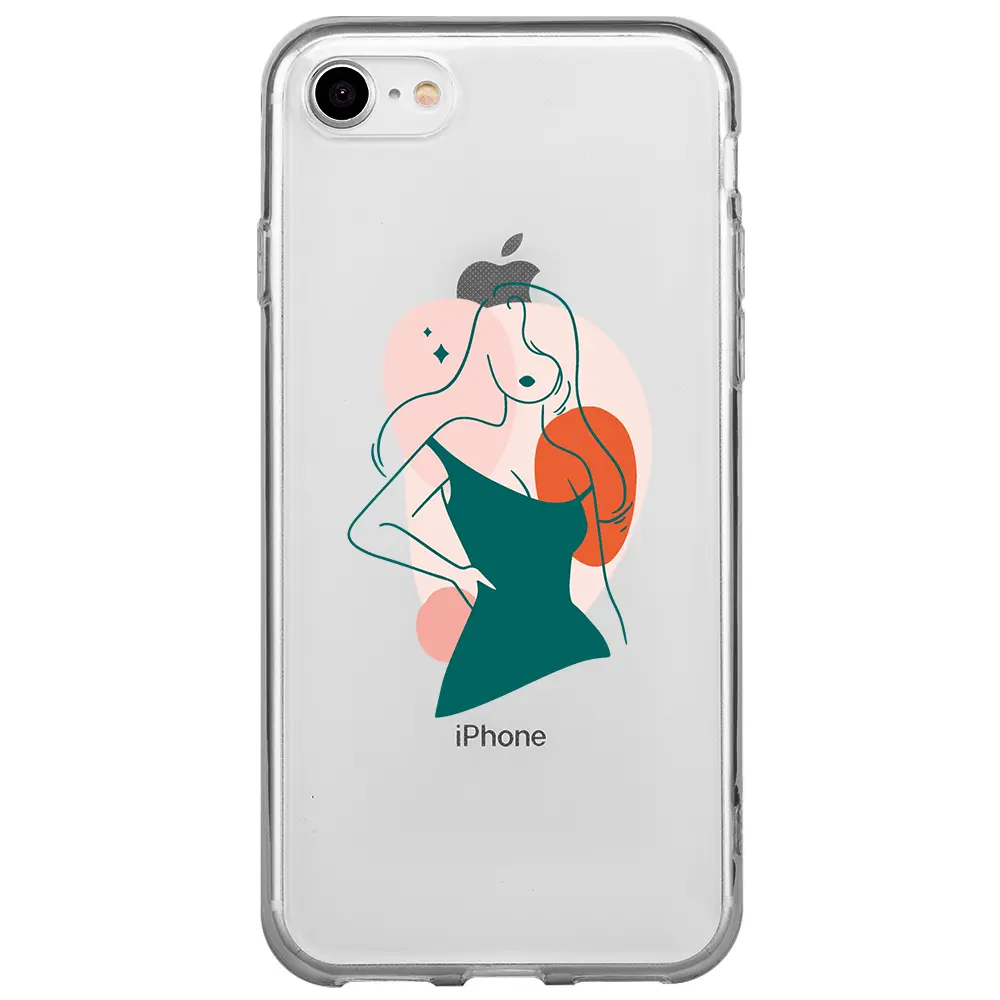 Apple iPhone SE 2020 Şeffaf Telefon Kılıfı - Emilia