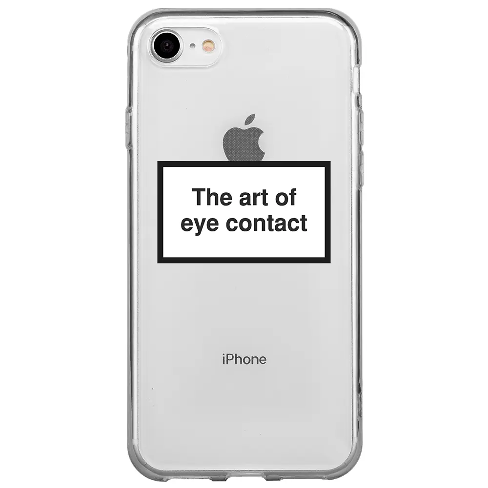 Apple iPhone SE 2020 Şeffaf Telefon Kılıfı - Eye Contact