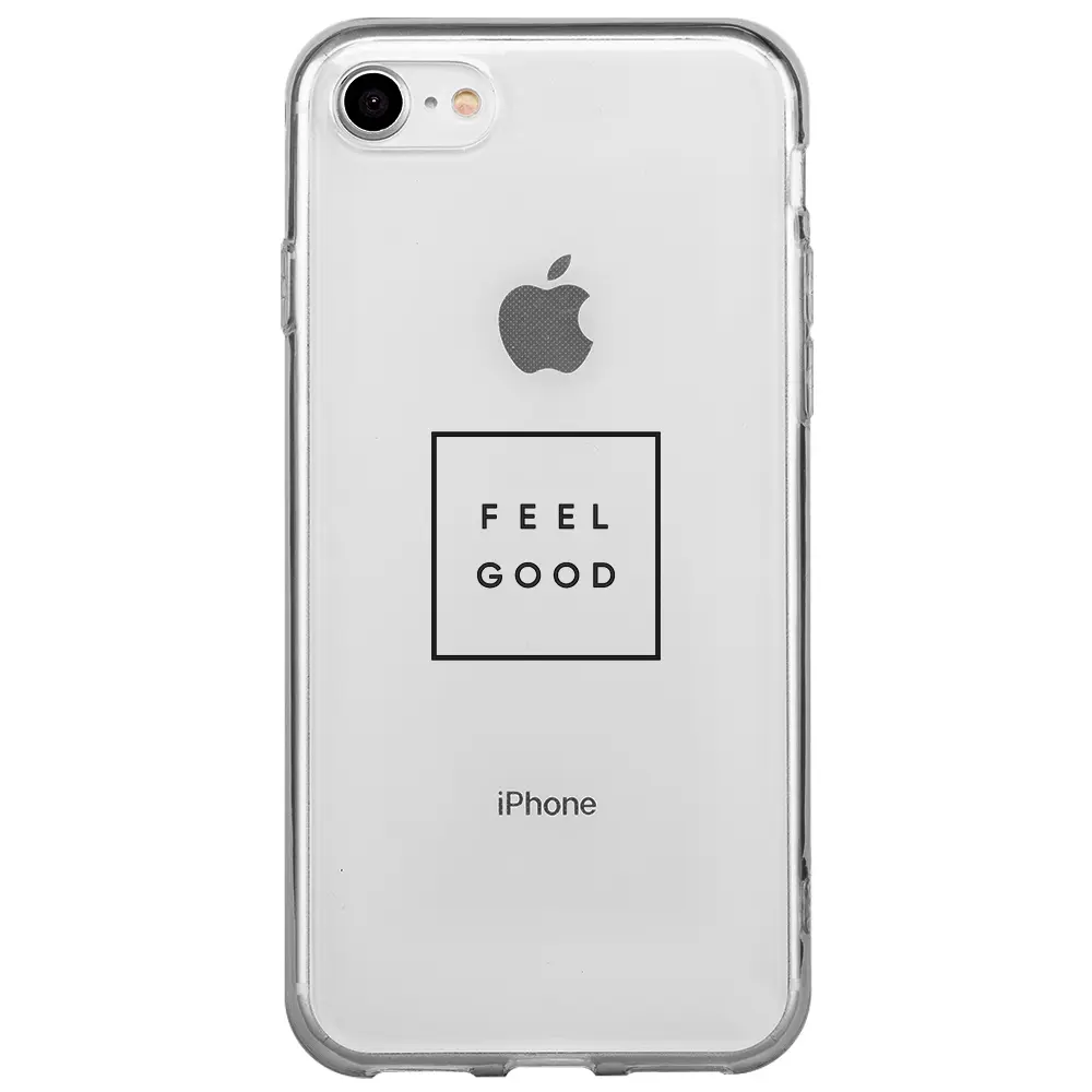 Apple iPhone SE 2020 Şeffaf Telefon Kılıfı - Feel Good