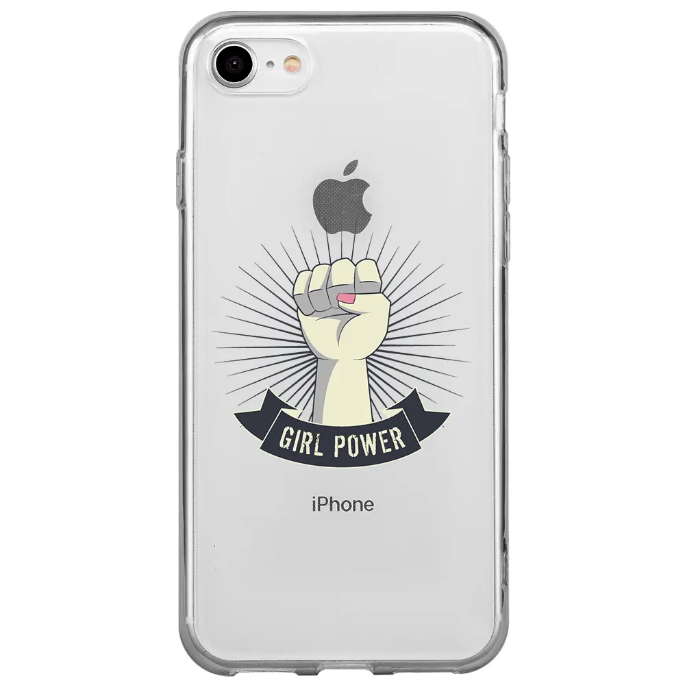 Apple iPhone SE 2020 Şeffaf Telefon Kılıfı - Girl Punch