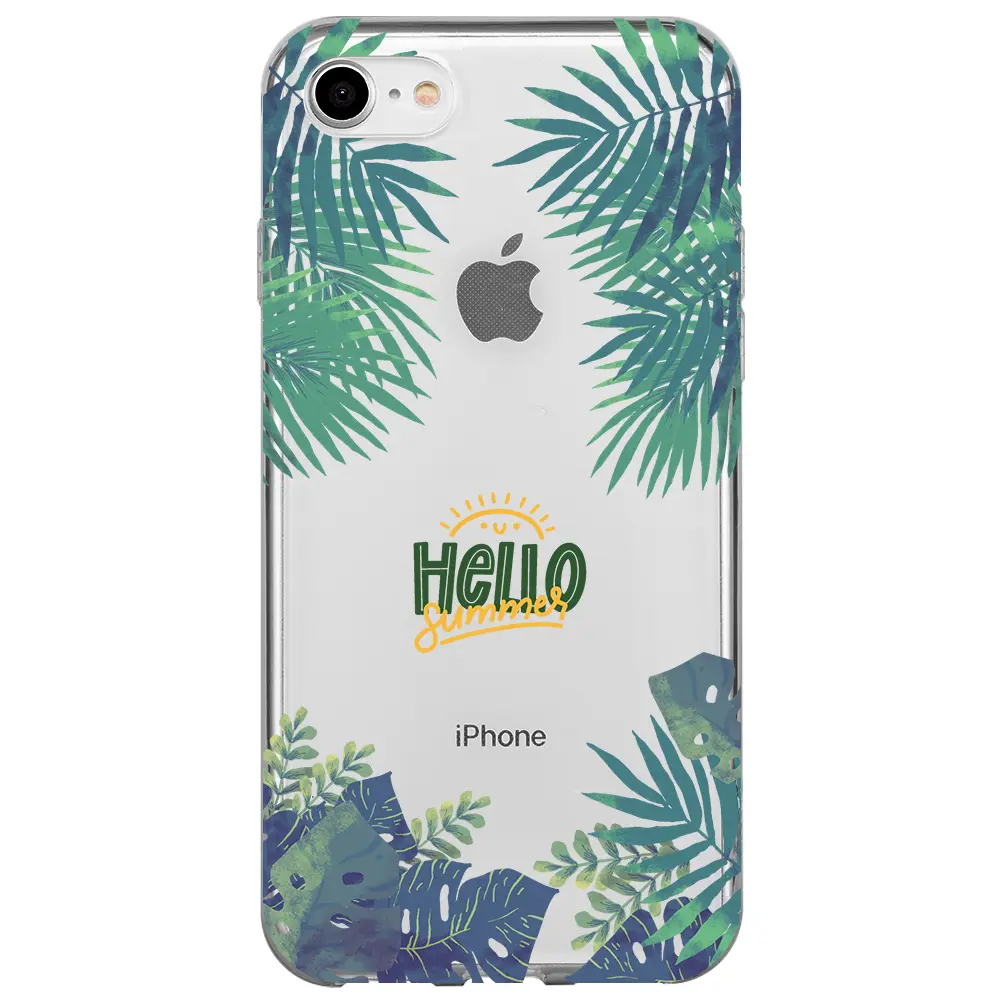 Apple iPhone SE 2020 Şeffaf Telefon Kılıfı - Hello Summer
