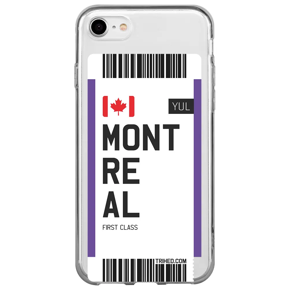 Apple iPhone SE 2020 Şeffaf Telefon Kılıfı - Montreal Bileti