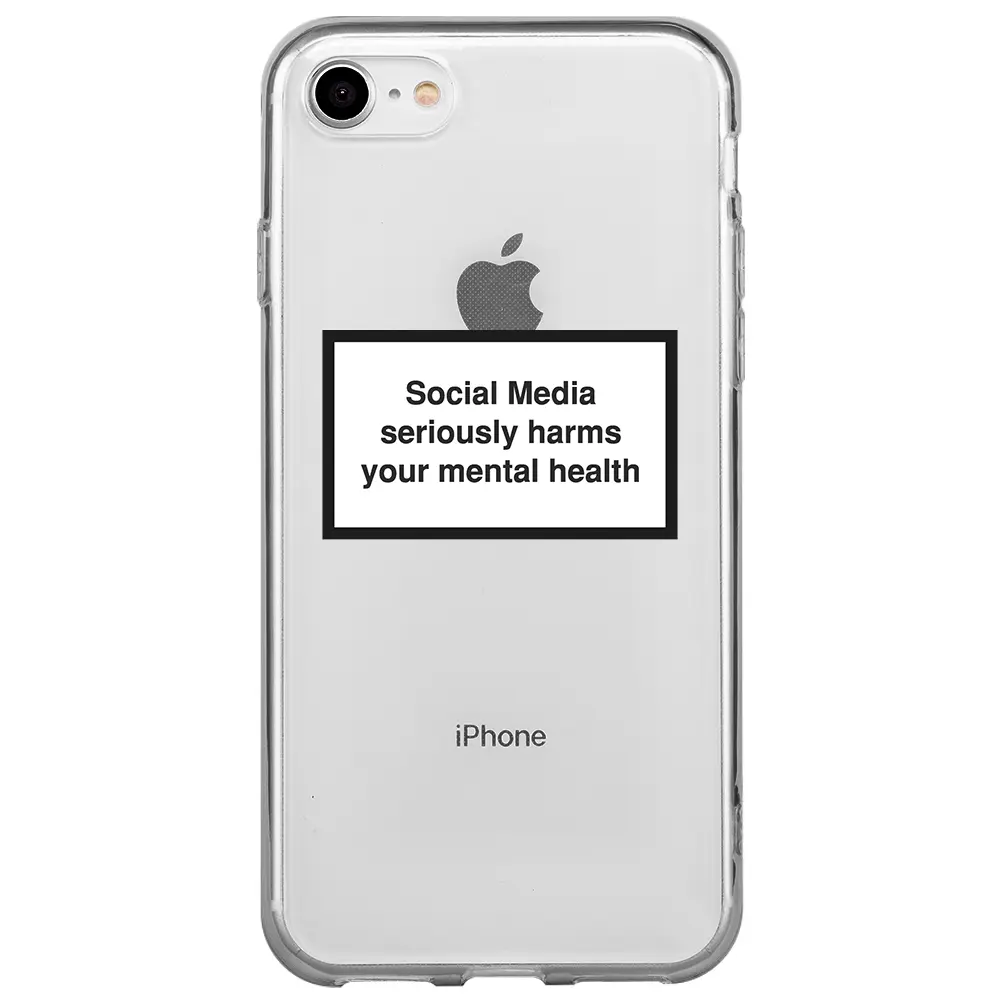 Apple iPhone SE 2020 Şeffaf Telefon Kılıfı - Social Media