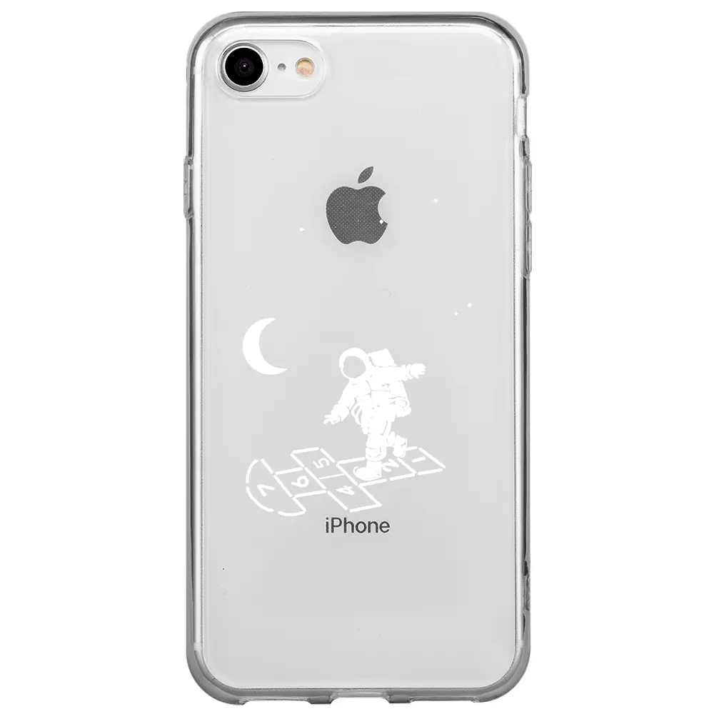 Apple iPhone SE 2020 Şeffaf Telefon Kılıfı - Uzayda Oyun
