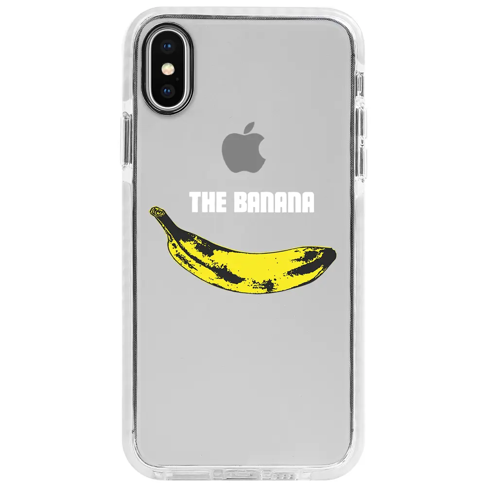 Apple iPhone X Beyaz Impact Premium Telefon Kılıfı - Andy Warhol Banana