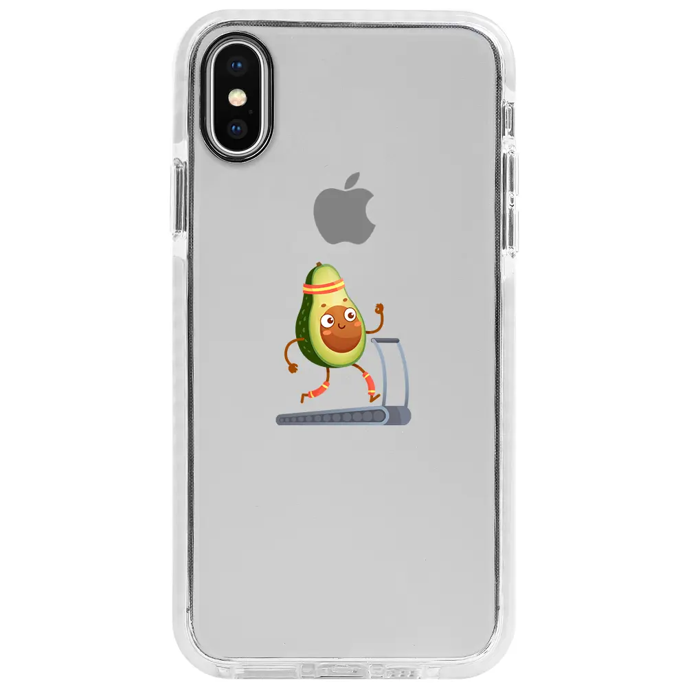 Apple iPhone X Beyaz Impact Premium Telefon Kılıfı - Avokado Run