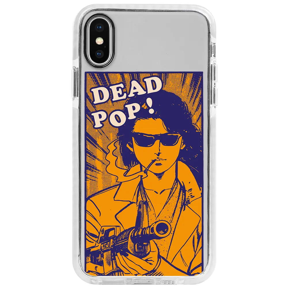Apple iPhone X Beyaz Impact Premium Telefon Kılıfı - Dead Pop