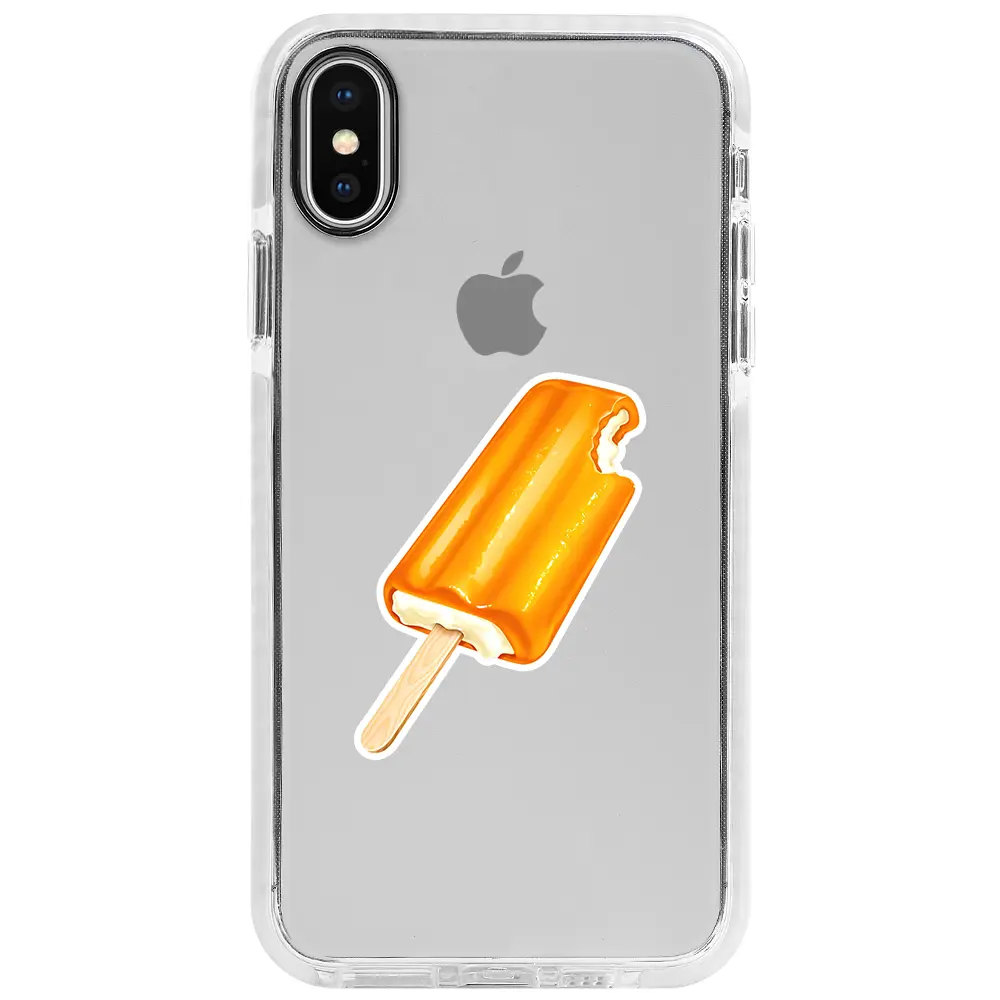 Apple iPhone X Beyaz Impact Premium Telefon Kılıfı - Dondurma