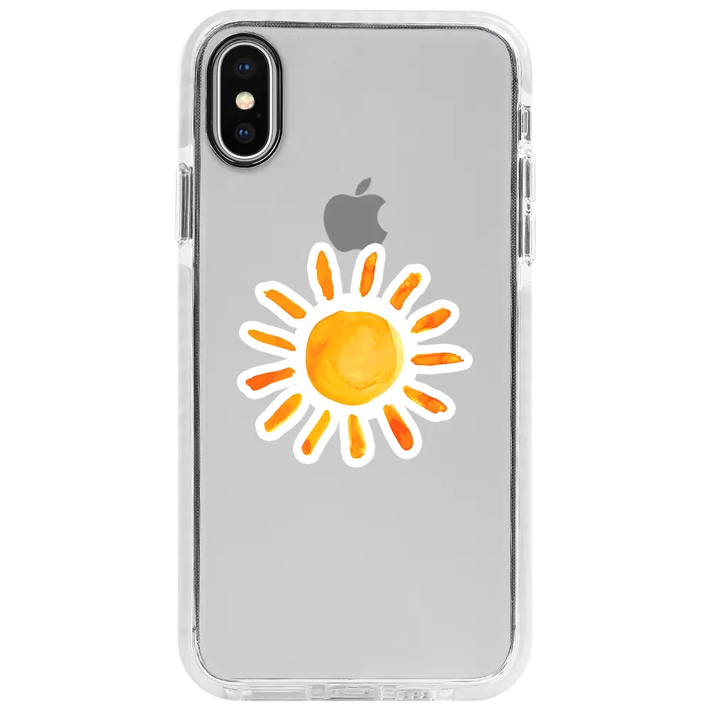 Apple iPhone X Beyaz Impact Premium Telefon Kılıfı - Güneş