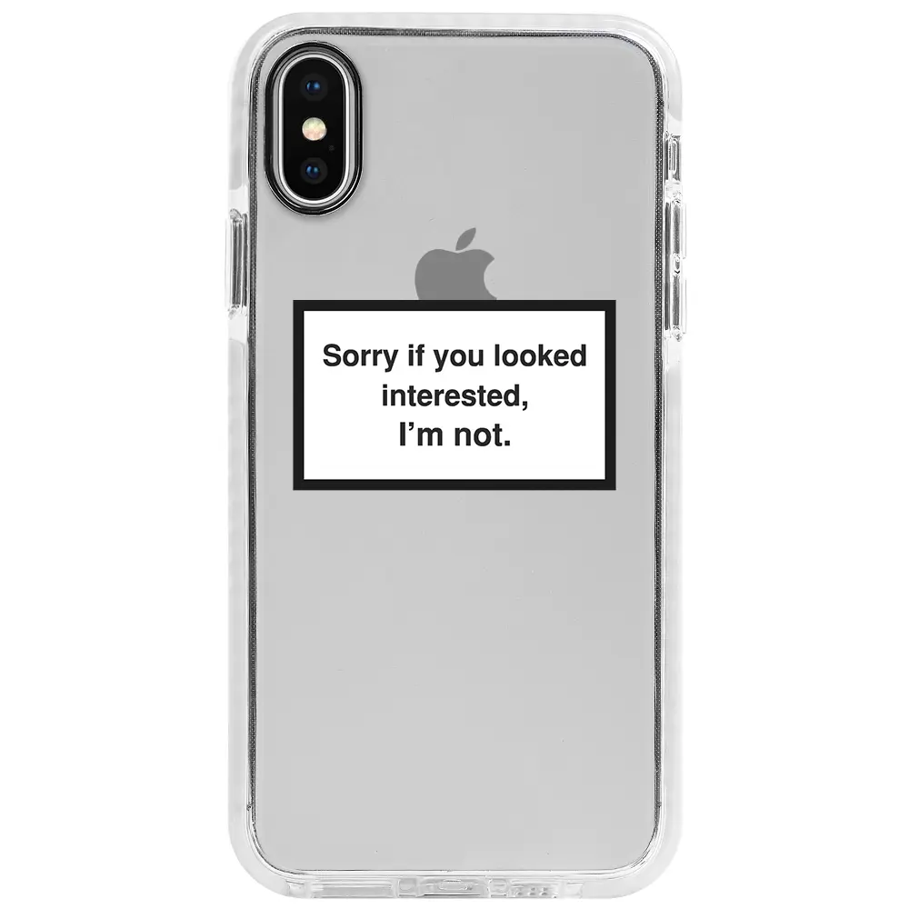 Apple iPhone X Beyaz Impact Premium Telefon Kılıfı - I'm not.