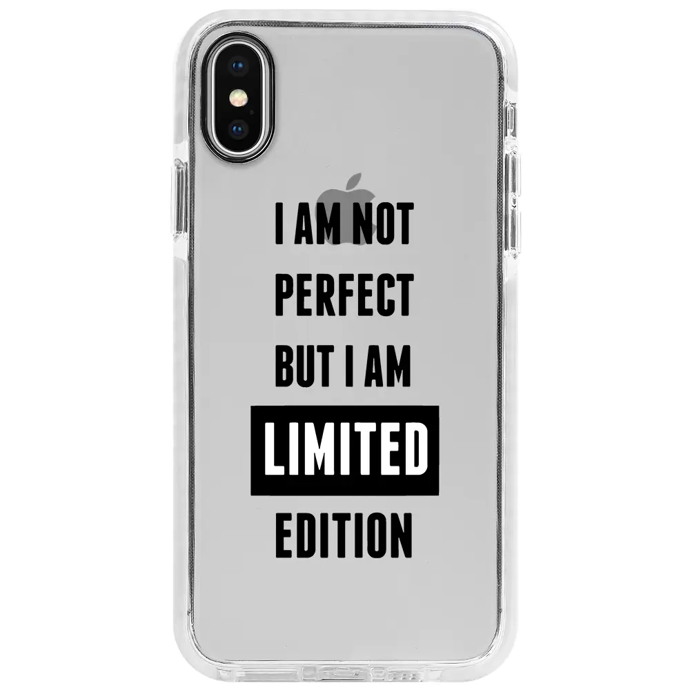 Apple iPhone X Beyaz Impact Premium Telefon Kılıfı - Limited