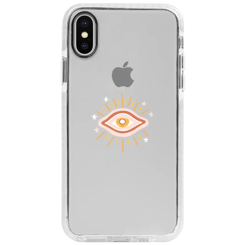 Apple iPhone X Beyaz Impact Premium Telefon Kılıfı - One Eye 2