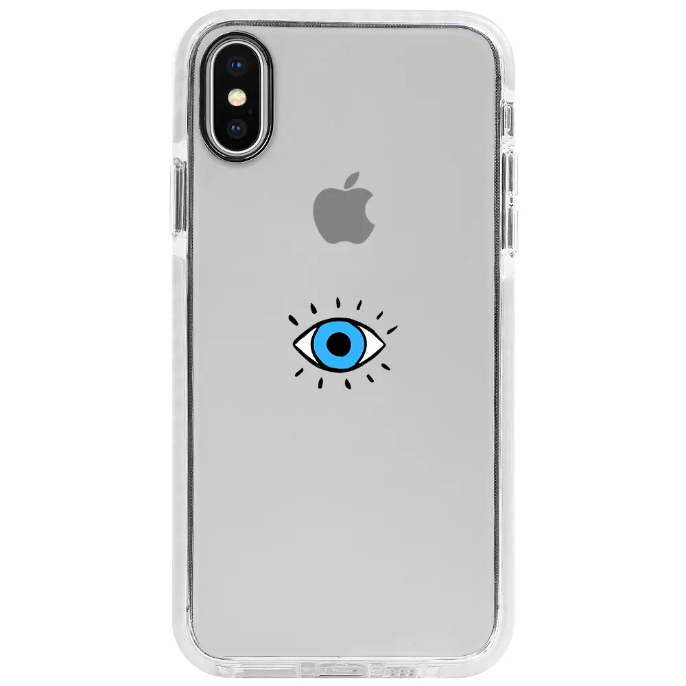 Apple iPhone X Beyaz Impact Premium Telefon Kılıfı - One Eye