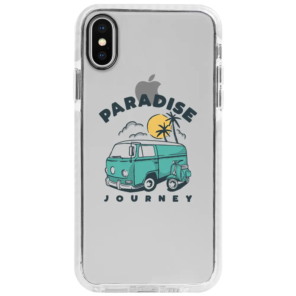 Apple iPhone X Beyaz Impact Premium Telefon Kılıfı - Paradise