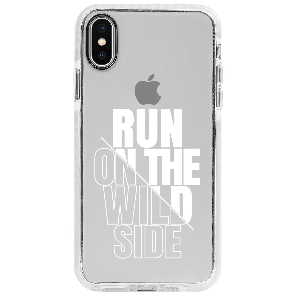 Apple iPhone X Beyaz Impact Premium Telefon Kılıfı - Wild Side