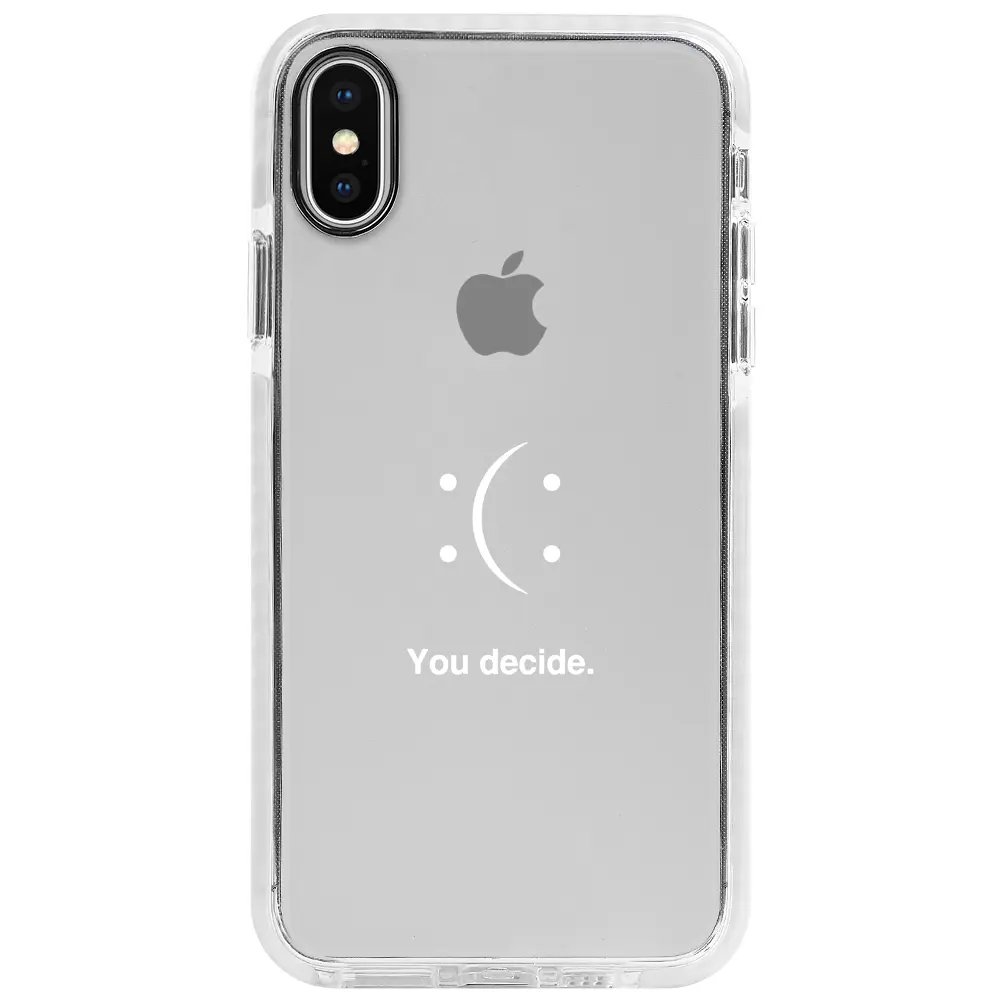 Apple iPhone X Beyaz Impact Premium Telefon Kılıfı - You Decide