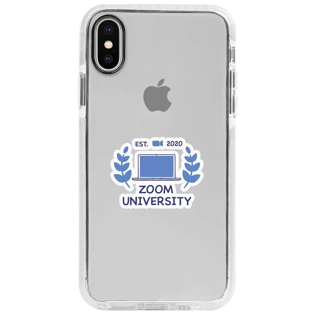 Apple iPhone X Beyaz Impact Premium Telefon Kılıfı - Zoom Üniversitesi