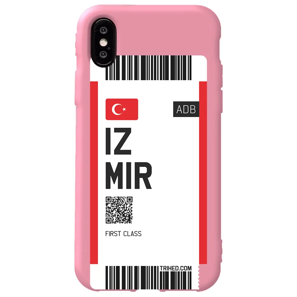 Apple iPhone X Pembe Renkli Silikon Telefon Kılıfı - İzmir Bileti
