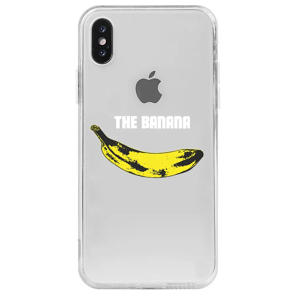 Apple iPhone X Şeffaf Telefon Kılıfı - Andy Warhol Banana