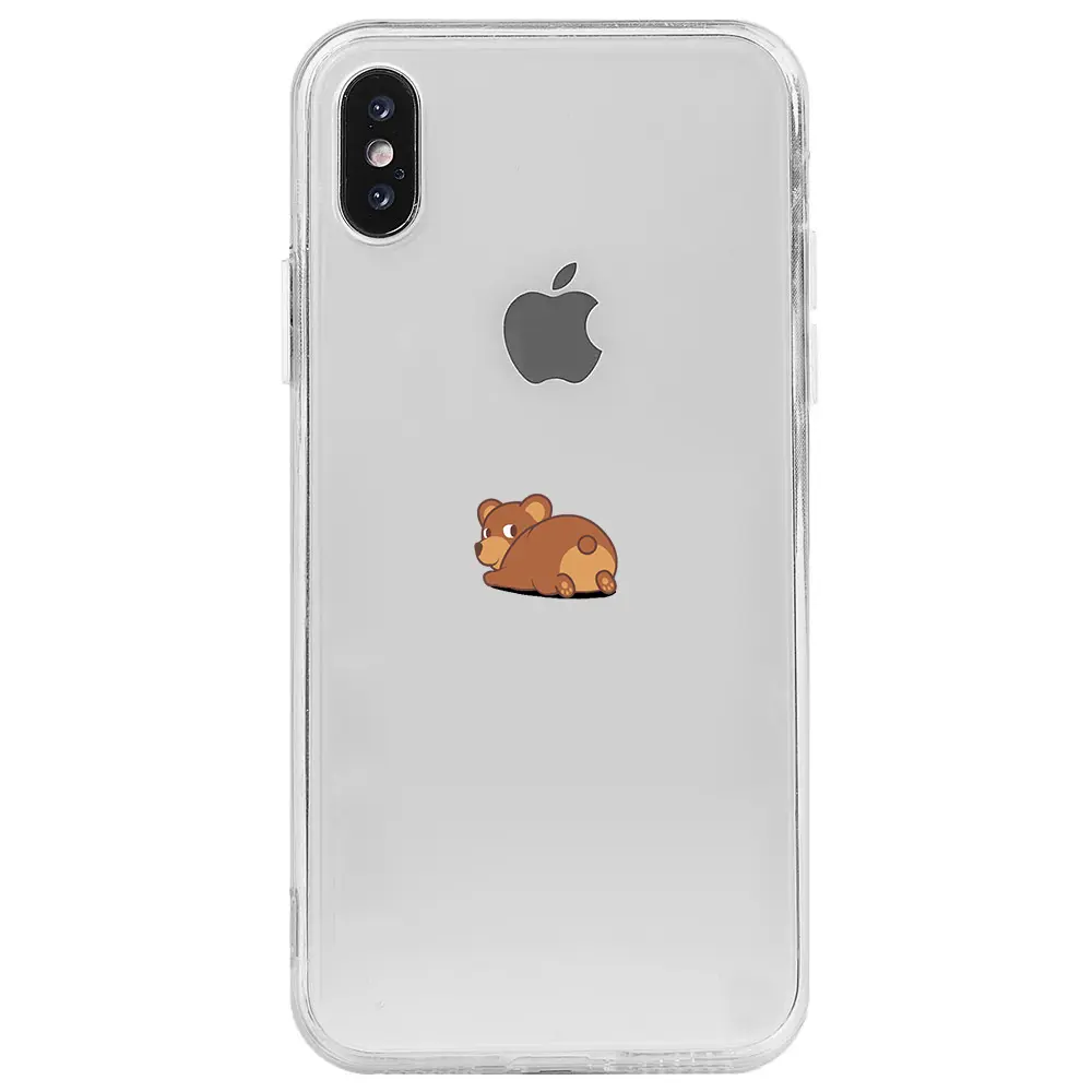 Apple iPhone X Şeffaf Telefon Kılıfı - Bear
