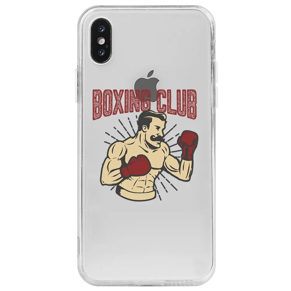 Apple iPhone X Şeffaf Telefon Kılıfı - Boxing Club