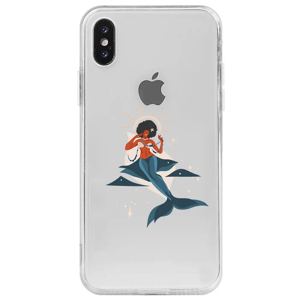 Apple iPhone X Şeffaf Telefon Kılıfı - Deniz Kızı