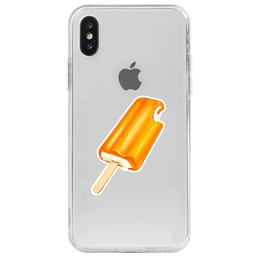 Apple iPhone X Şeffaf Telefon Kılıfı - Dondurma