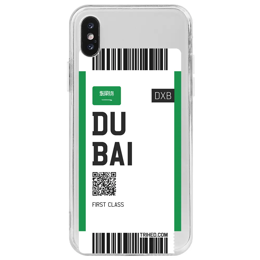 Apple iPhone X Şeffaf Telefon Kılıfı - Dubai Bileti
