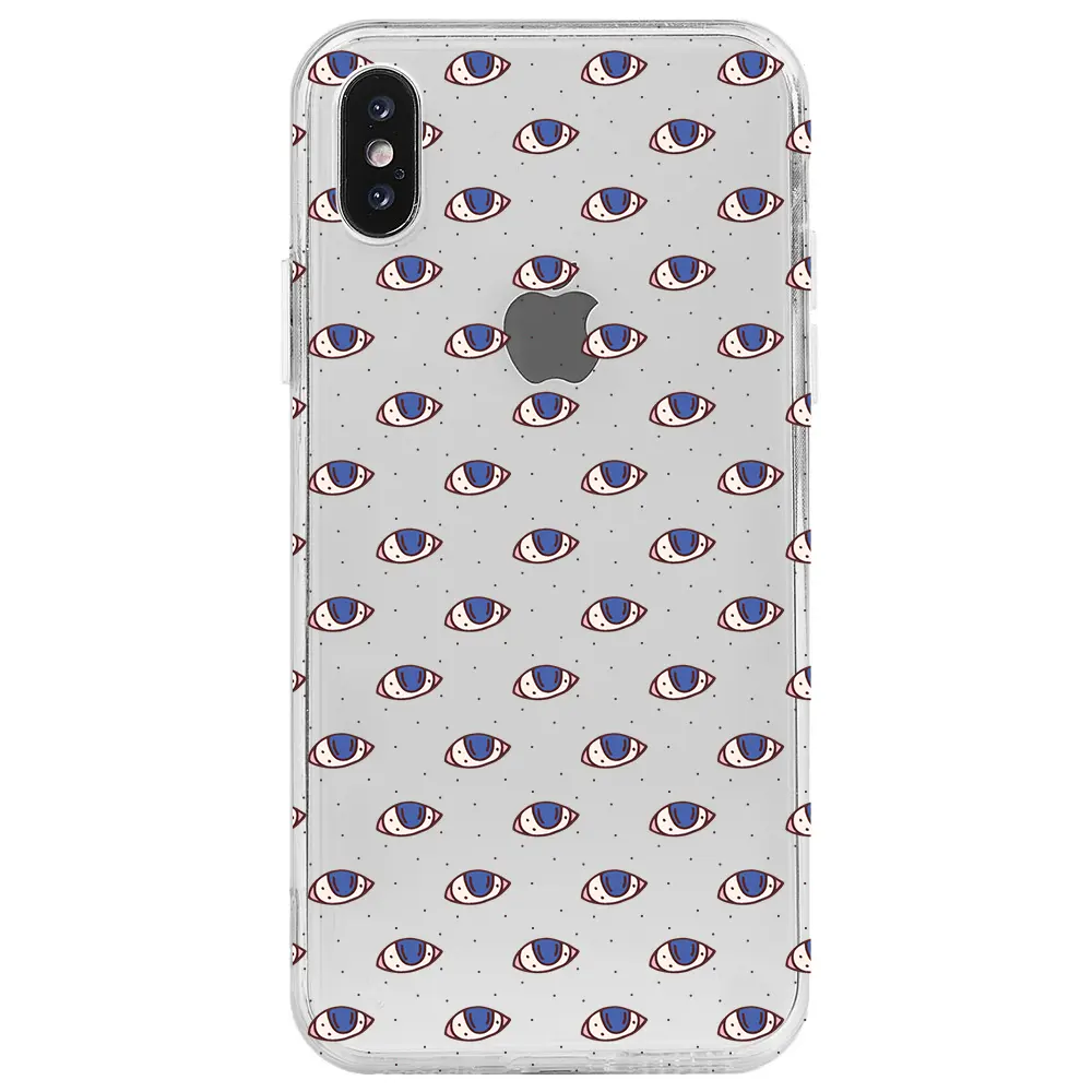Apple iPhone X Şeffaf Telefon Kılıfı - Eyes On You