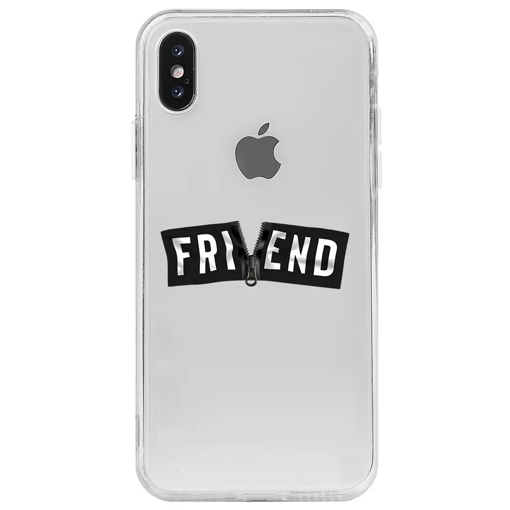 Apple iPhone X Şeffaf Telefon Kılıfı - Friend