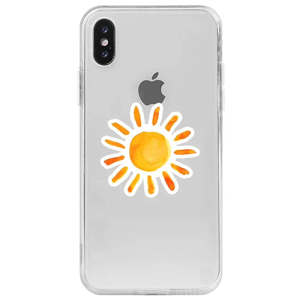 Apple iPhone X Şeffaf Telefon Kılıfı - Güneş