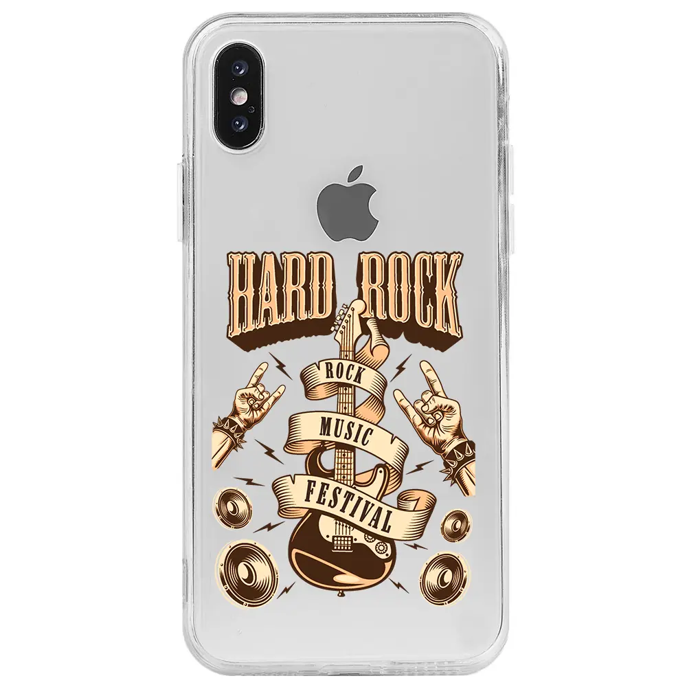 Apple iPhone X Şeffaf Telefon Kılıfı - Hard Rock