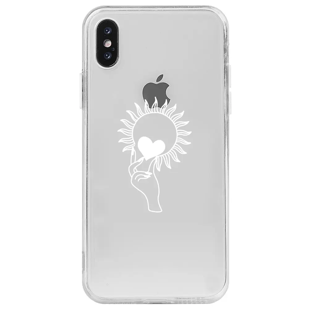 Apple iPhone X Şeffaf Telefon Kılıfı - Keep Heart