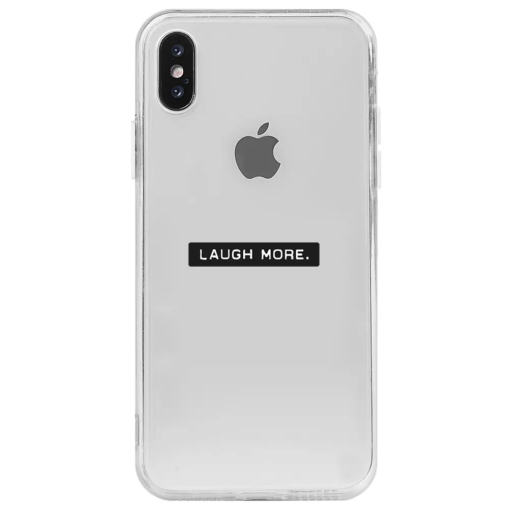 Apple iPhone X Şeffaf Telefon Kılıfı - Laugh More