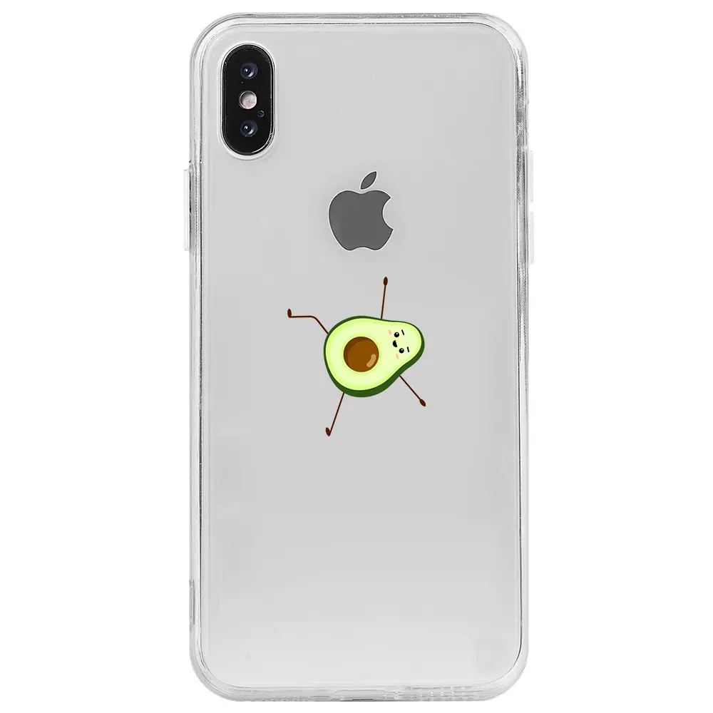 Apple iPhone X Şeffaf Telefon Kılıfı - Lazy Avokado