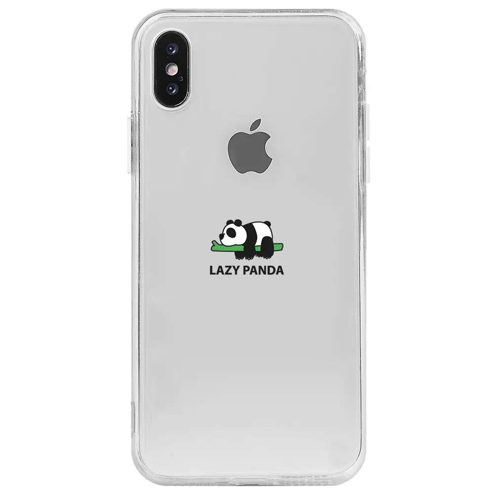 Apple iPhone X Şeffaf Telefon Kılıfı - Lazy Panda