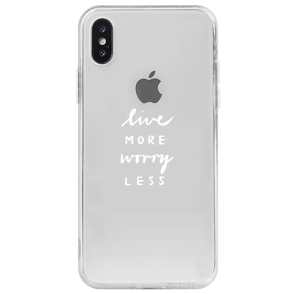 Apple iPhone X Şeffaf Telefon Kılıfı - Love More