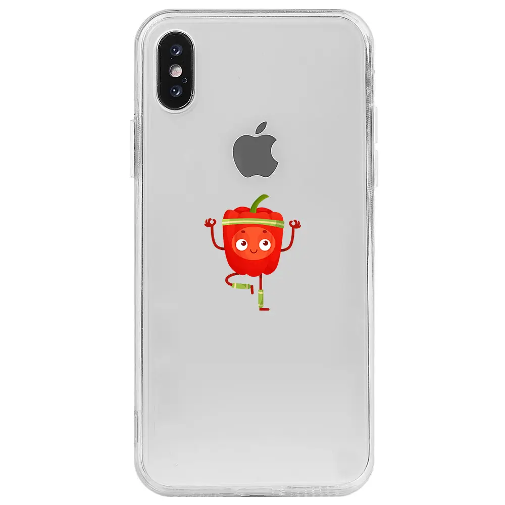 Apple iPhone X Şeffaf Telefon Kılıfı - Mr. Pepper