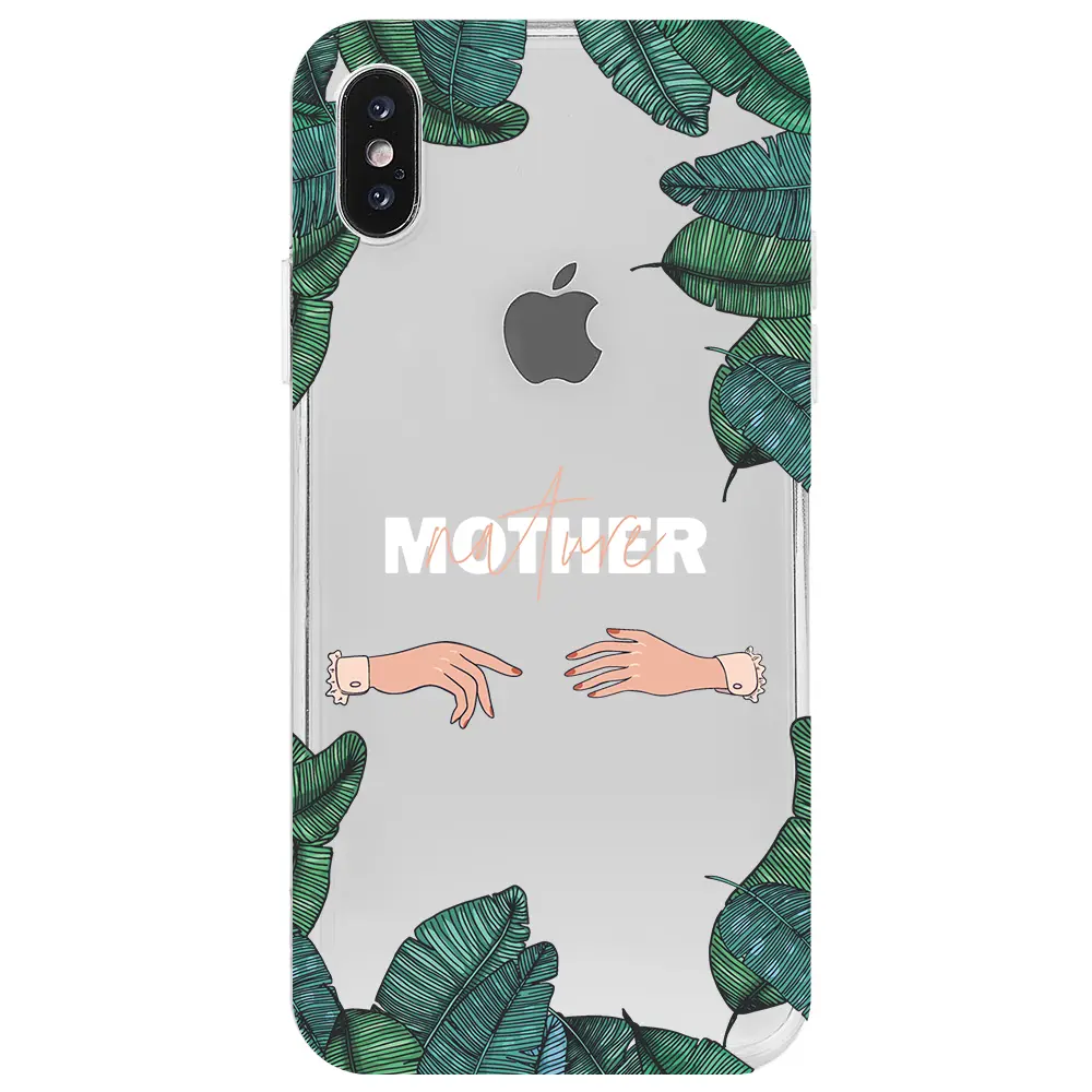 Apple iPhone X Şeffaf Telefon Kılıfı - Nature Mother