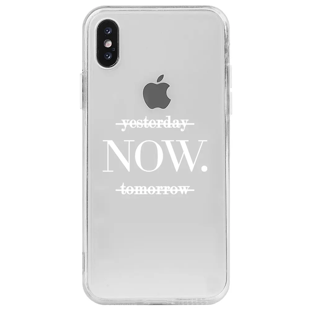 Apple iPhone X Şeffaf Telefon Kılıfı - Now