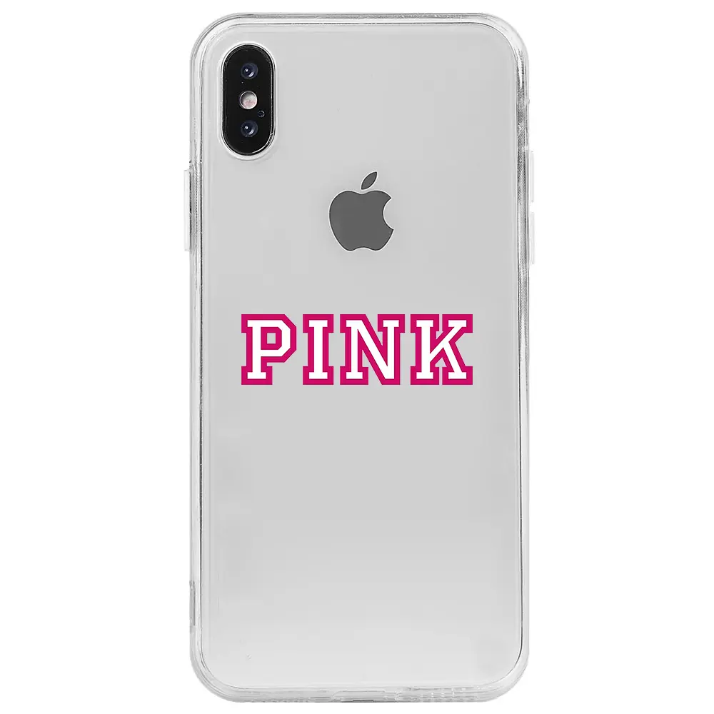 Apple iPhone X Şeffaf Telefon Kılıfı - Pink