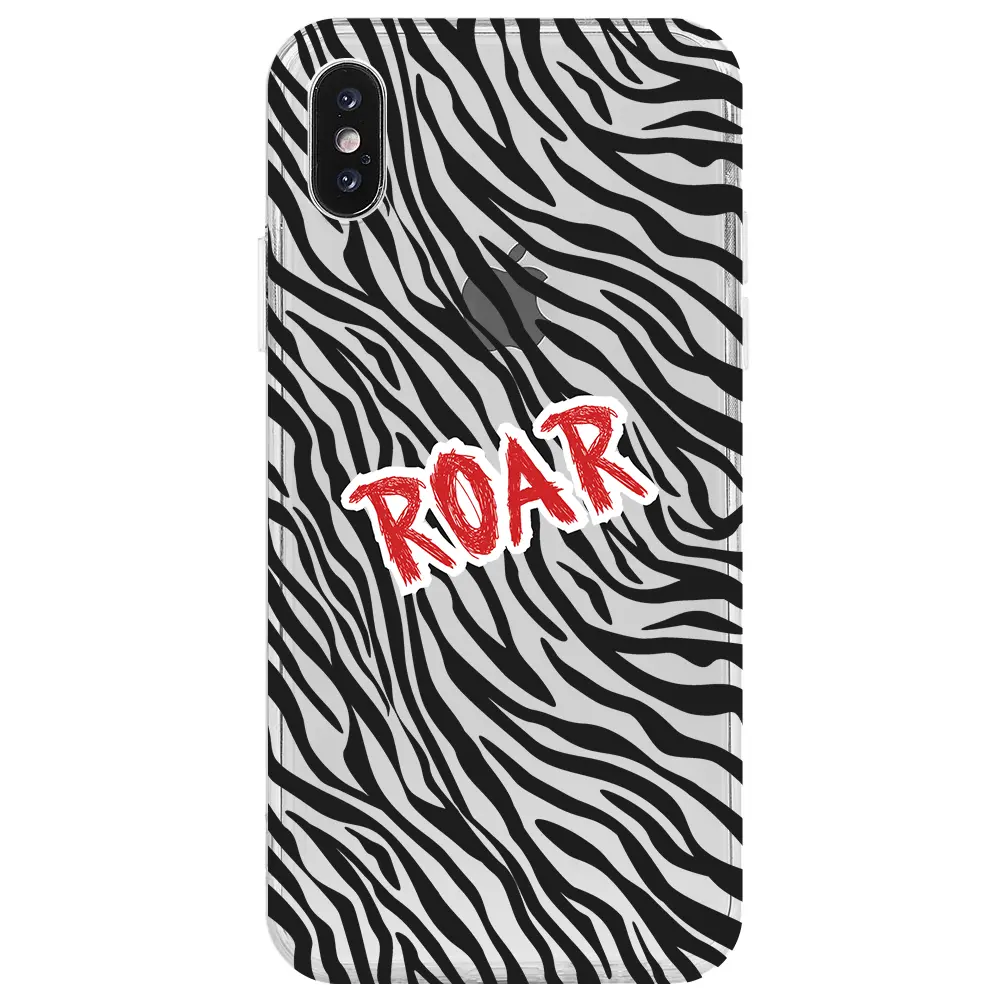 Apple iPhone X Şeffaf Telefon Kılıfı - Roar