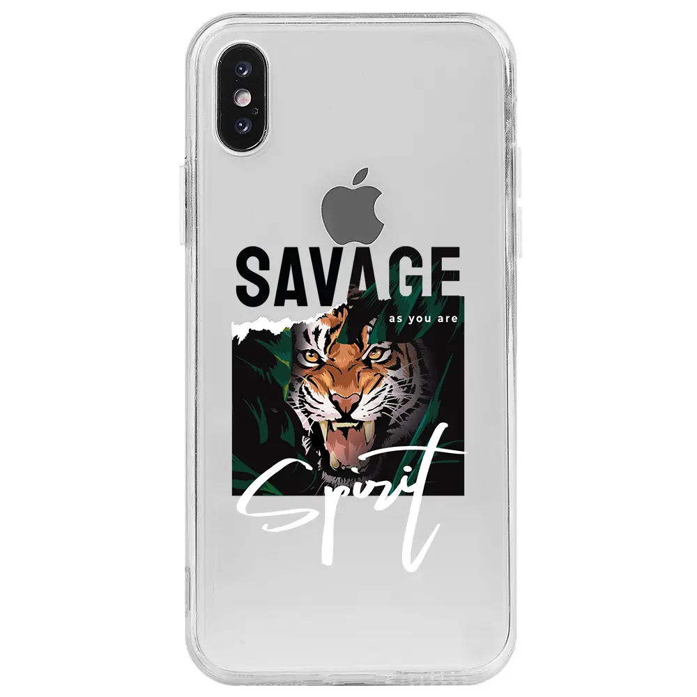 Apple iPhone X Şeffaf Telefon Kılıfı - Savage 2