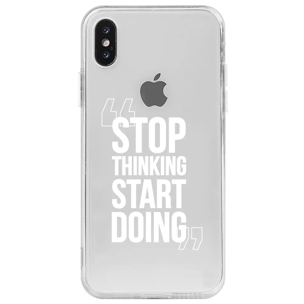Apple iPhone X Şeffaf Telefon Kılıfı - Start Doing