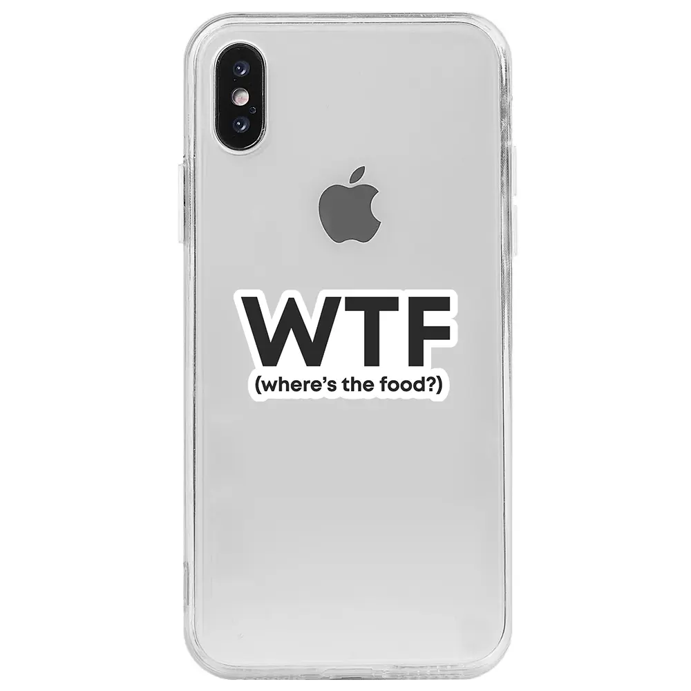 Apple iPhone X Şeffaf Telefon Kılıfı - WTF