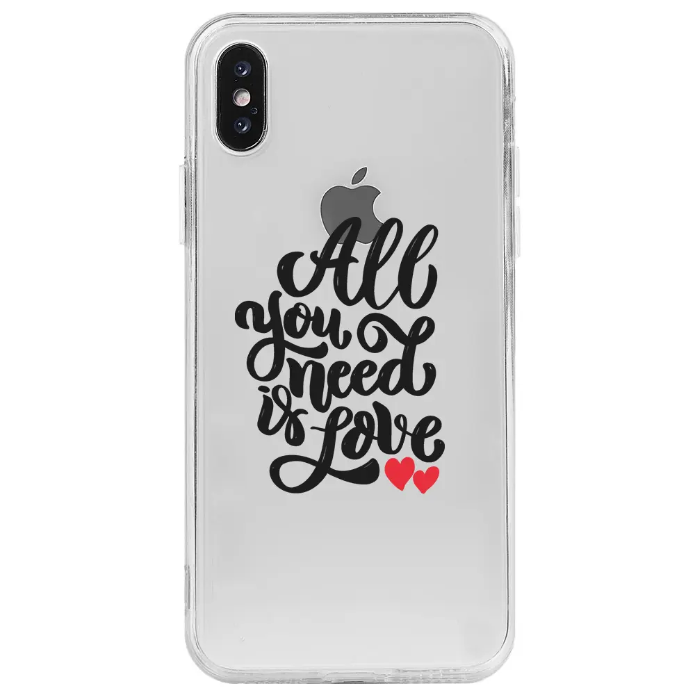 Apple iPhone X Şeffaf Telefon Kılıfı - You Need Love