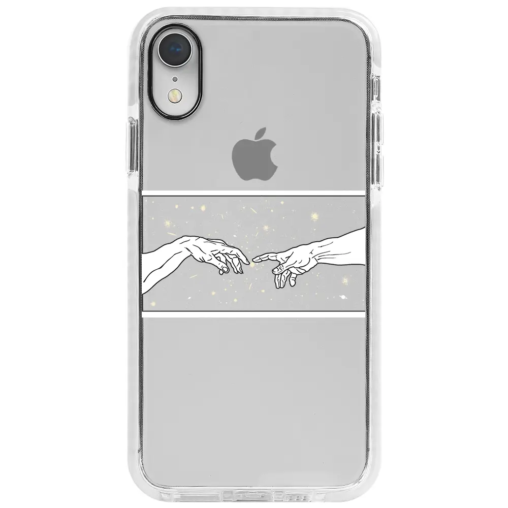 Apple iPhone XR Beyaz Impact Premium Telefon Kılıfı - Adem'in Yaratılışı 2