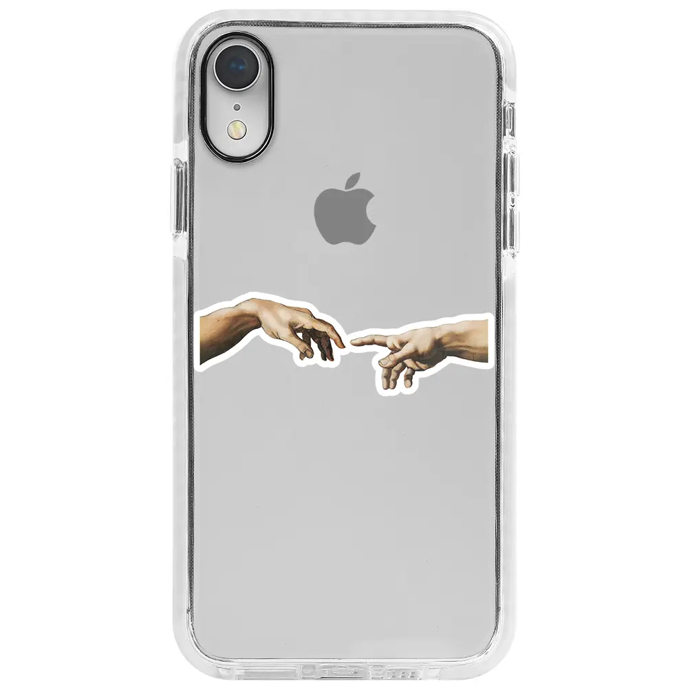 Apple iPhone XR Beyaz Impact Premium Telefon Kılıfı - Adem'in Yaratılışı