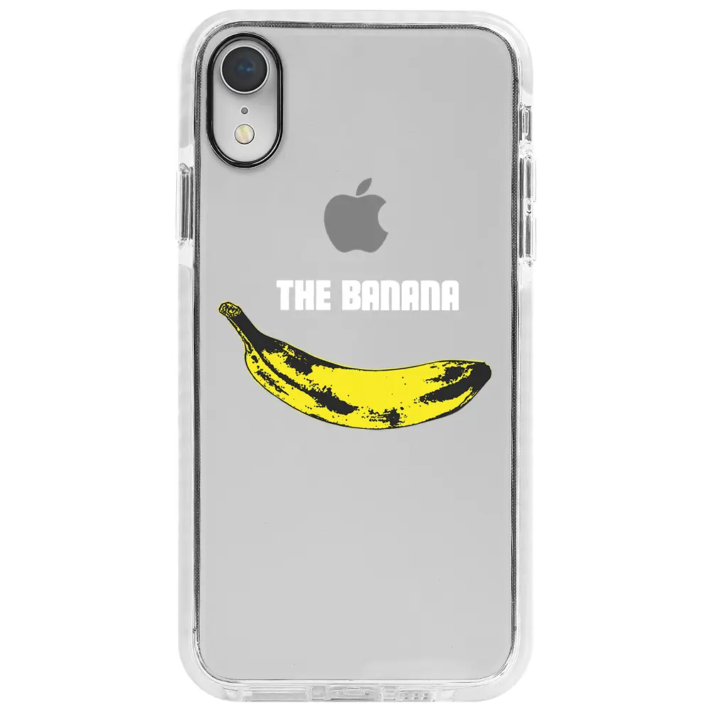 Apple iPhone XR Beyaz Impact Premium Telefon Kılıfı - Andy Warhol Banana