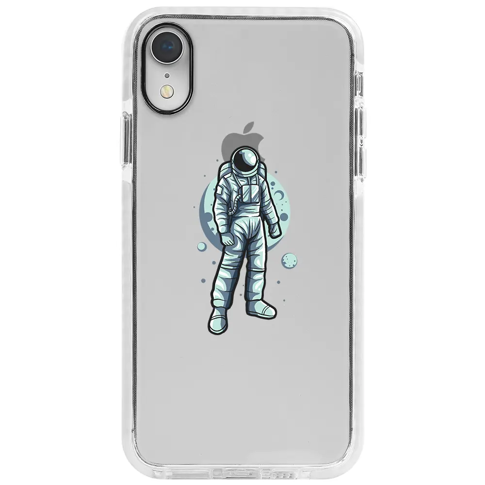 Apple iPhone XR Beyaz Impact Premium Telefon Kılıfı - Astronot